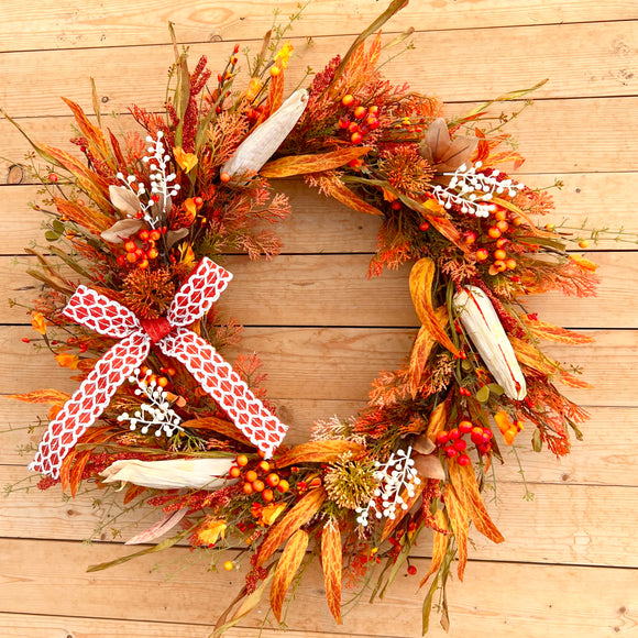 Traditional Fall Harvest Wreath(made to order)