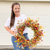 Fall wildflower wreath (made to order)