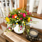 14x14” multi colored ranunculus arrangement (made to order)