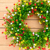 Red, White and Yellow boxwood wreath- SELECT YOUR SIZE  (made to order)
