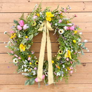 Yellow Wildflower Wreath (made to order)