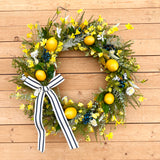 Lemon and Blueberries Wildflower Wreath (ready to ship)