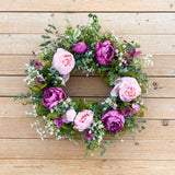 18” peony wreath (made to order)