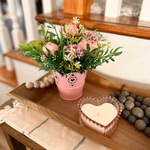 6x6” petite pink floral arrangement (made to order)