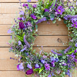 Purple Wildflower Wreath (made to order)