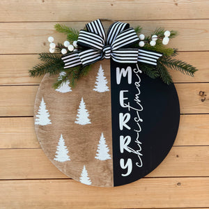 16” Merry Christmas Door hanger (made to order)