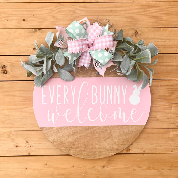 Every Bunny Welcome Door hanger (ready to ship)