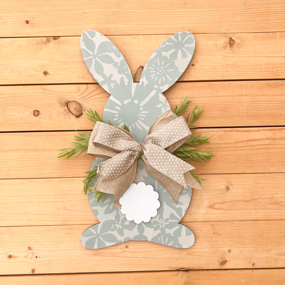 16” sage green wood bunny hanger (ready to ship)