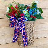 Patriotic hanging basket (ready to ship)