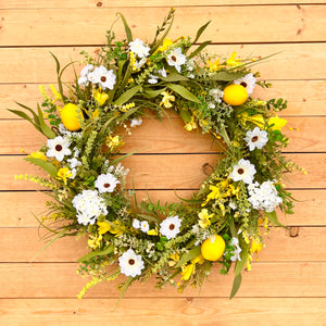 Lemon and wildflower wreath (made to order)