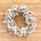 Ivory Monochrome Fall Wreath (made to order)