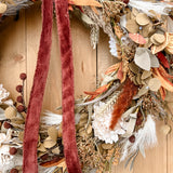 Modern Boho Fall Wreath (made to order)
