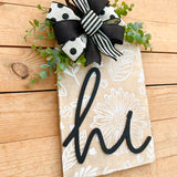 Floral themed door tag (ready to ship)