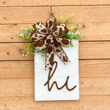 Cow print themed door tag (9x14”)- ready to ship