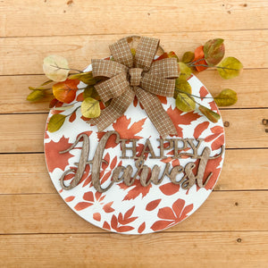 “Happy harvest” door hanger (made to order)