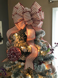 Single ribbon tree topper bows (made to order) -SELECT YOUR DESIGN