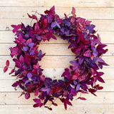 Burgundy Fall Foliage Wreath (Made to order)- Select your size!