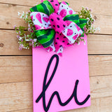 Watermelon themed door tag (made to order)