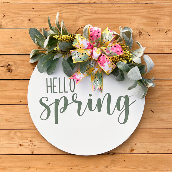 16” Hello Spring Door Hanger (ready to ship)