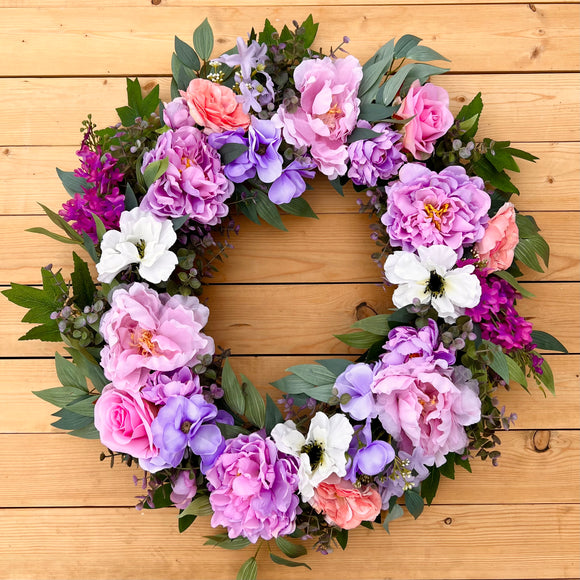 Spring Floral Wreath (made to order)