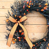 Halloween Black and Orange Wreath (made to order)