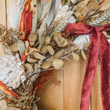 Modern Boho Fall Wreath (made to order)