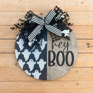 “hey boo” door hanger (made to order)