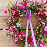 24” Hot Pink Wildflower Wreath (made to order)