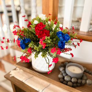 14x14” patriotic floral arrangement (made to order)
