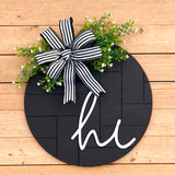 “Hi” geometric design door hanger (ready to ship)