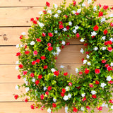 Red/White Boxwood Wreath without a bow (made to order)