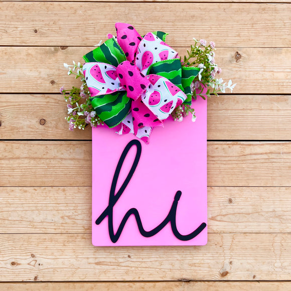 Watermelon themed door tag (made to order)