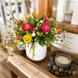 14x14” multi colored ranunculus arrangement (made to order)