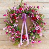 24” Hot Pink Wildflower Wreath (made to order)