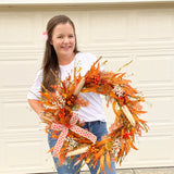 Traditional Fall Harvest Wreath(made to order)