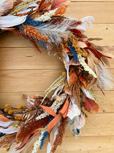 Fall Harvest Wreath (made to order)