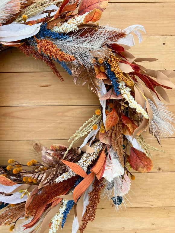 Fall Harvest Wreath (made to order)