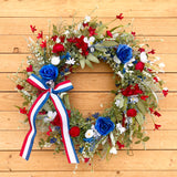 Red, white and blue wildflower wreath (made to order)