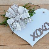 XOXO heart door hanger- tan/white (ready to ship)