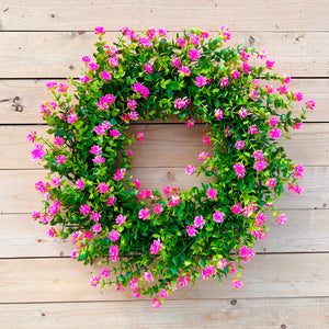 Neon Pink Boxwood Wreath (made to order)