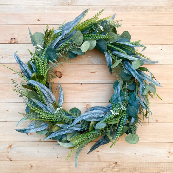 Mixed Eucalyptus Greenery Wreath (Made to Order)