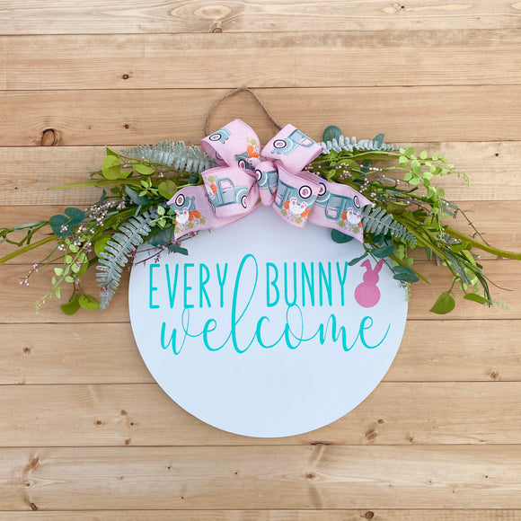 16” Every Bunny Welcome Door Hanger (Made to Order)