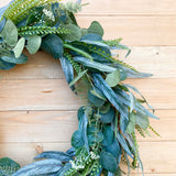 Mixed Eucalyptus Greenery Wreath (Made to Order)