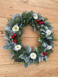 Patriotic Greenery Wreath (Made to order)