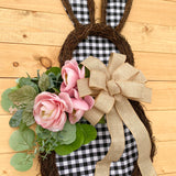 Plaid Bunny Wreath (Ready to Ship)