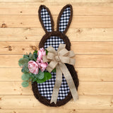 Plaid Bunny Wreath (Ready to Ship)