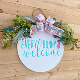 16” Every Bunny Welcome Door Hanger (Made to Order)