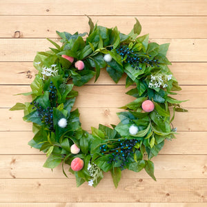 Peaches and Blueberries Wreath (Made to Order)