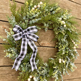 Mixed Winter Greenery Wreath (Made to Order)