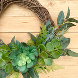 14" Succulent Wreath (Ready to Ship)